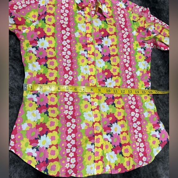 Lilly Pulitzer Y2K 6 Fitted Lightweight Long Sleeve ButtonUp Multicolor Shirt - Picture 8 of 12